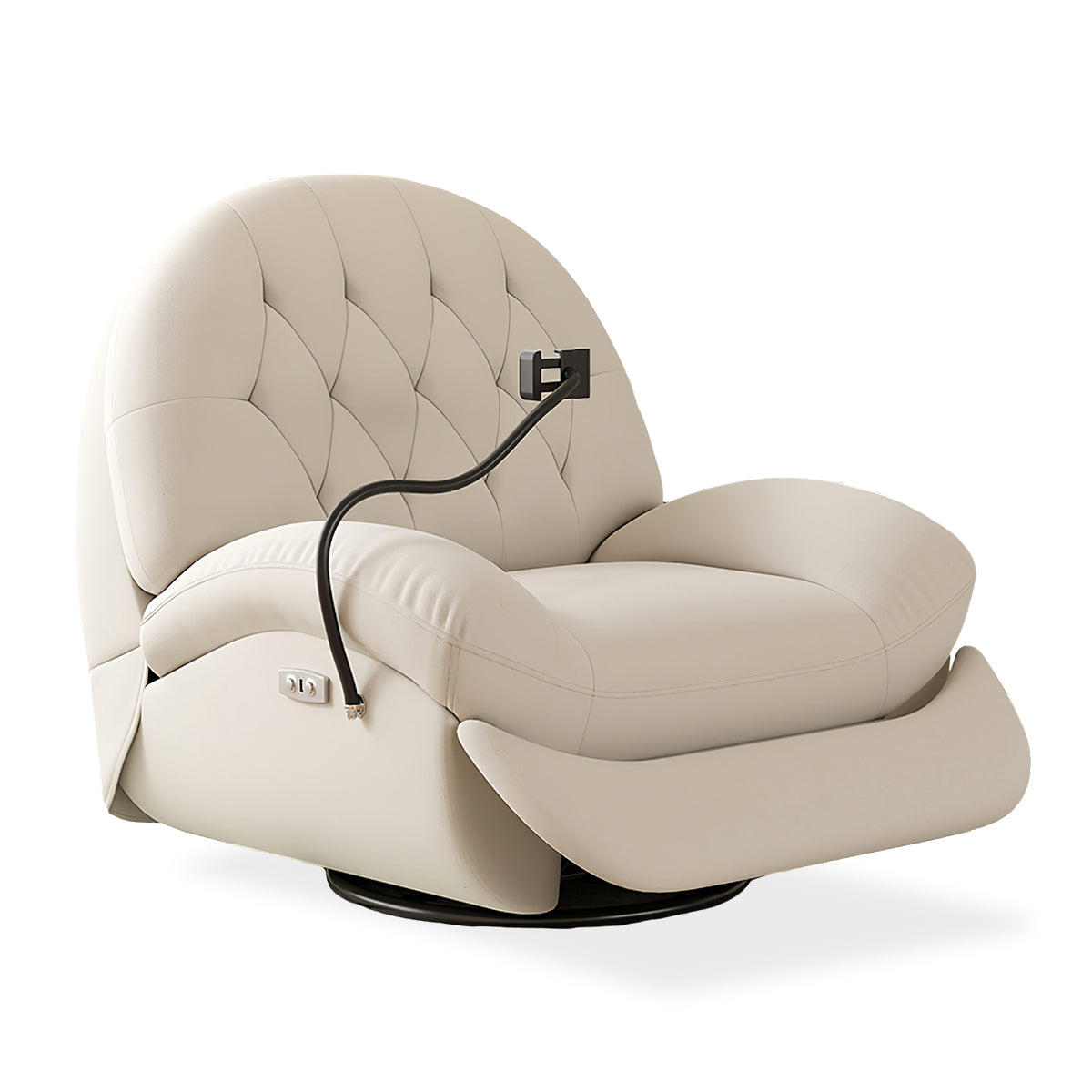 Multi-Functional Semi-Circular Backrest Recliner Sofa with Phone Holder