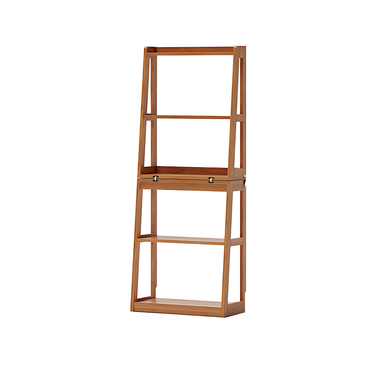 Minimalist Solid Wood Folding Bookshelf Multi-Layer Storage Floor Standing