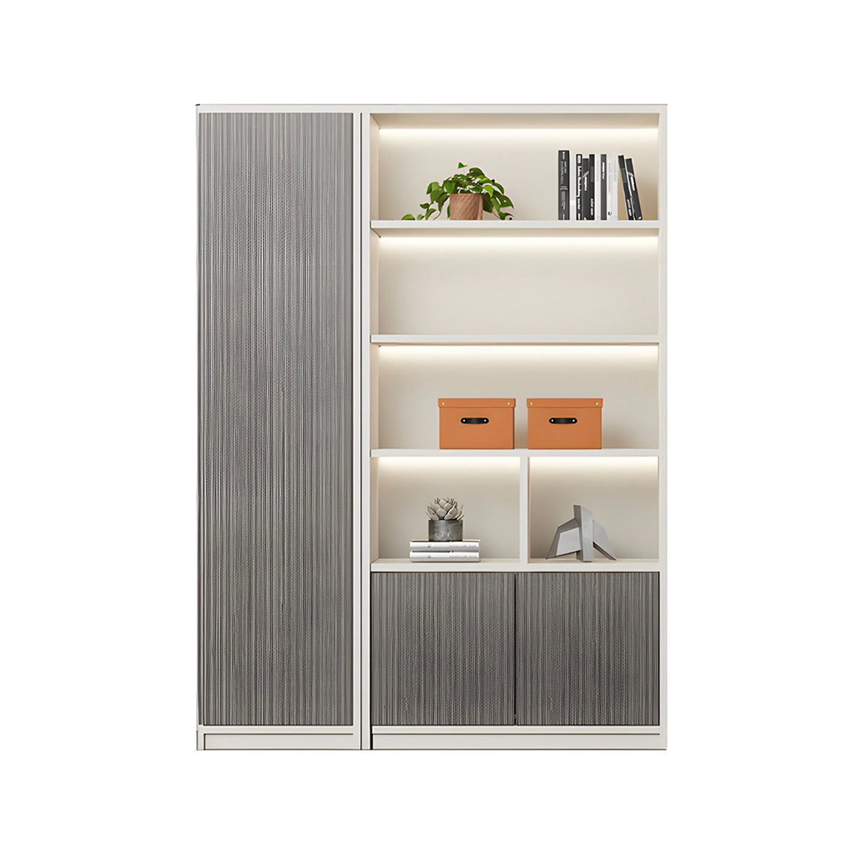 High-Capacity Storage Cabinet with Moisture-Resistant Base for Office
