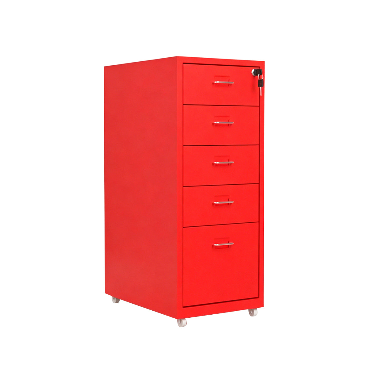 Metal Office Cabinet with Lockable Drawers for Files and Storage
