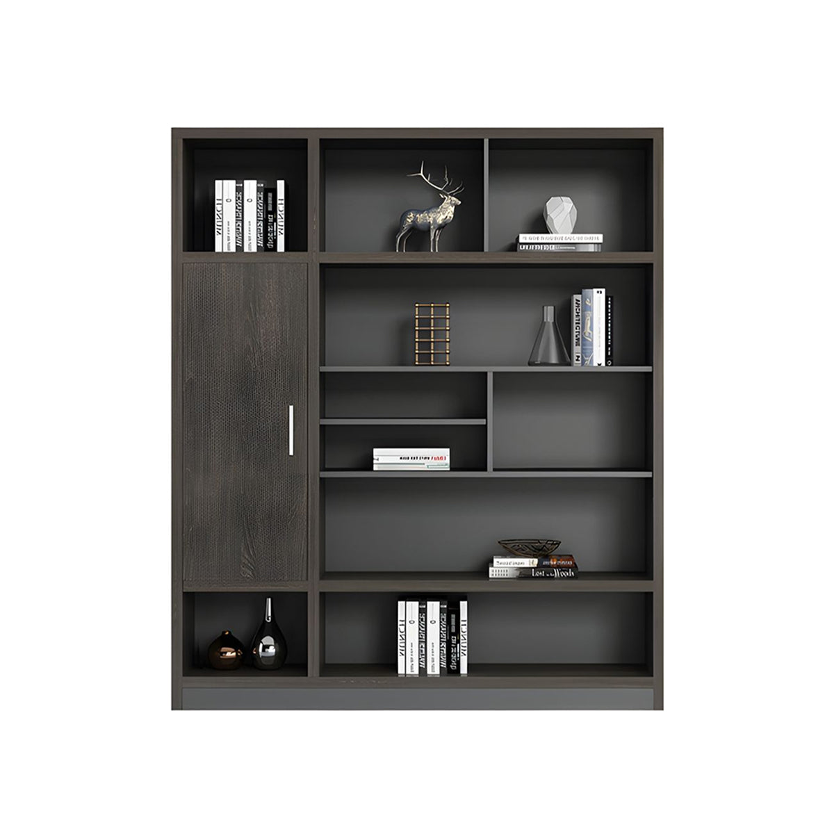 Stylish Storage Cabinet with Push-to-Open Compartments for Office