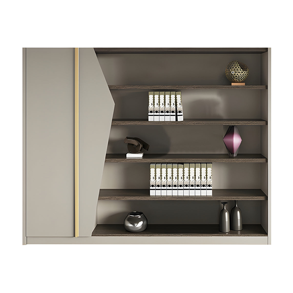 Stylish Storage Cabinet with Wardrobe & Compartments for Home & Office