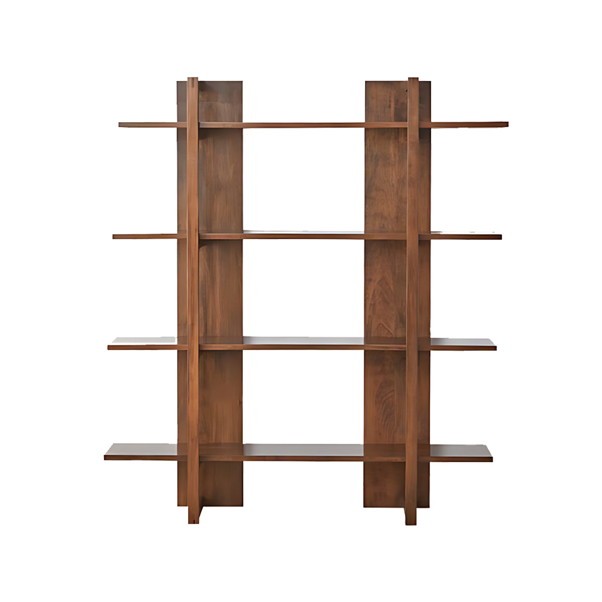 Solid Wood Bookshelf Minimalist Pine Wood Open Shelving Sturdy and Durable