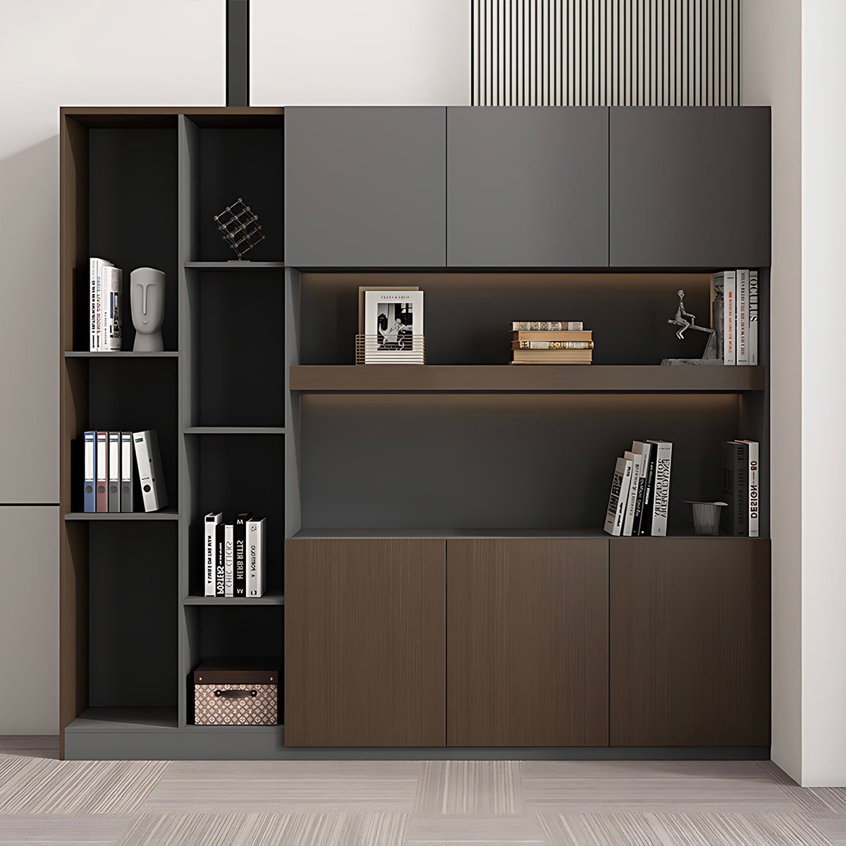 Premium Modern Storage Cabinet with Doors and Shelves for Office and Home