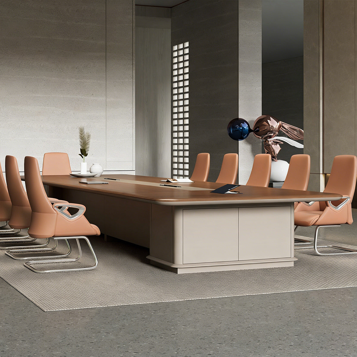 Premium Conference Table with Spacious Desktop for Productive Meetings