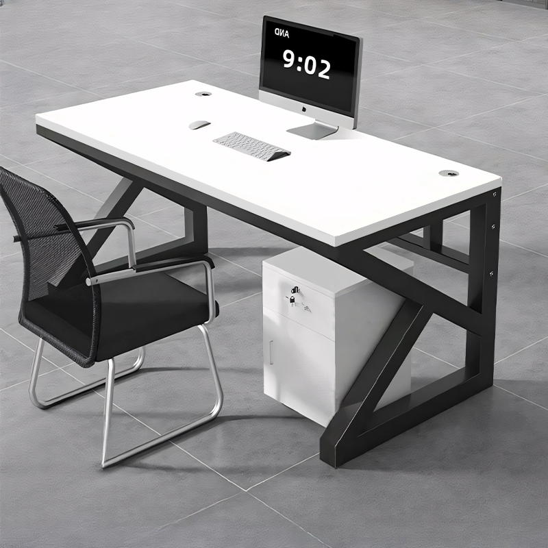 Minimalist Computer Desk with Screen Divider, Multi Seater