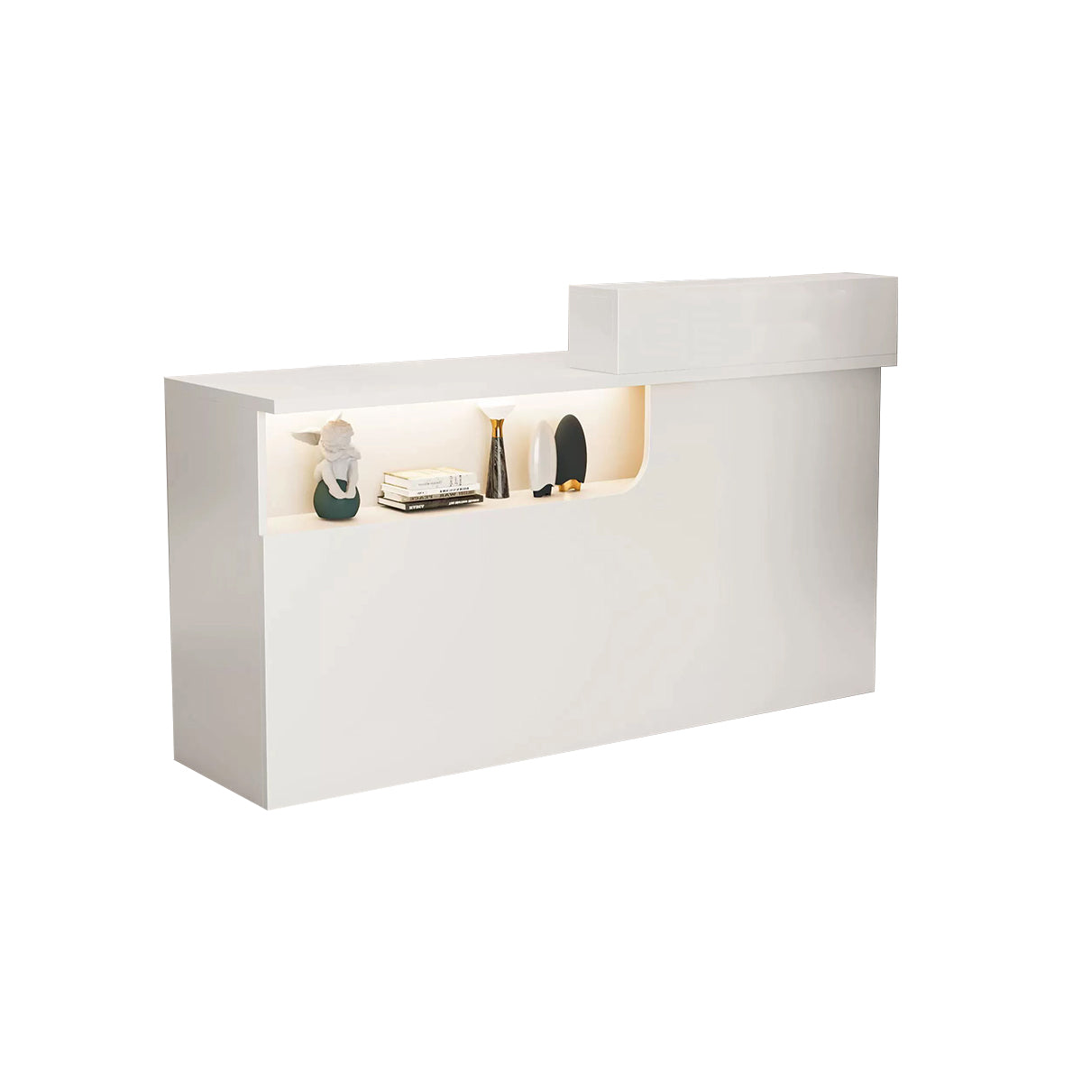 Contemporary Minimalist Reception Desk with Practical Display Compartment Design（Stock Items）