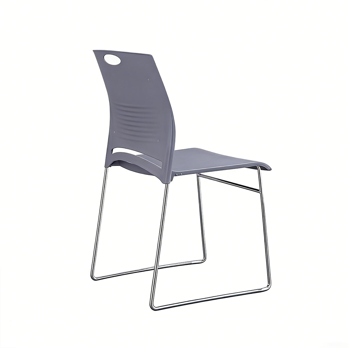 Commercial Armless Office Chair with Steel Frame & Tool-Free Assembly