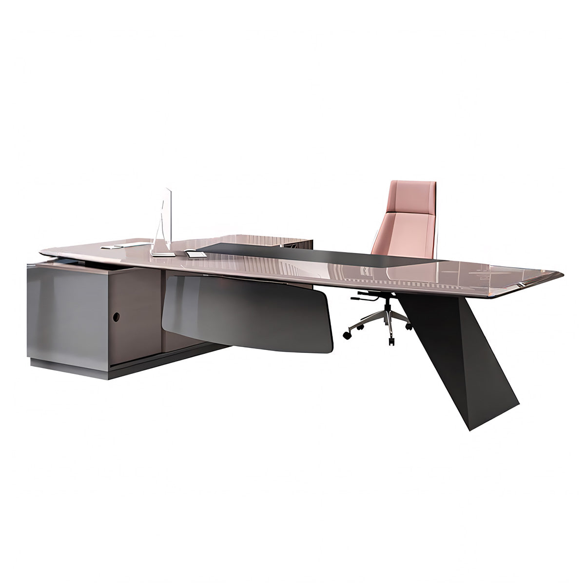 Stylish White Manager Desk Modern and Simple Office Furniture