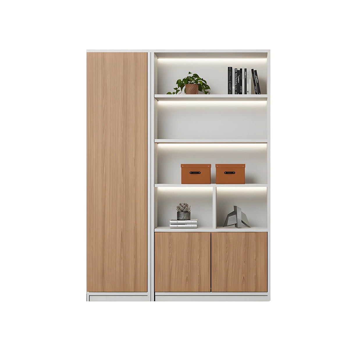 High-Capacity Storage Cabinet with Moisture-Resistant Base for Office