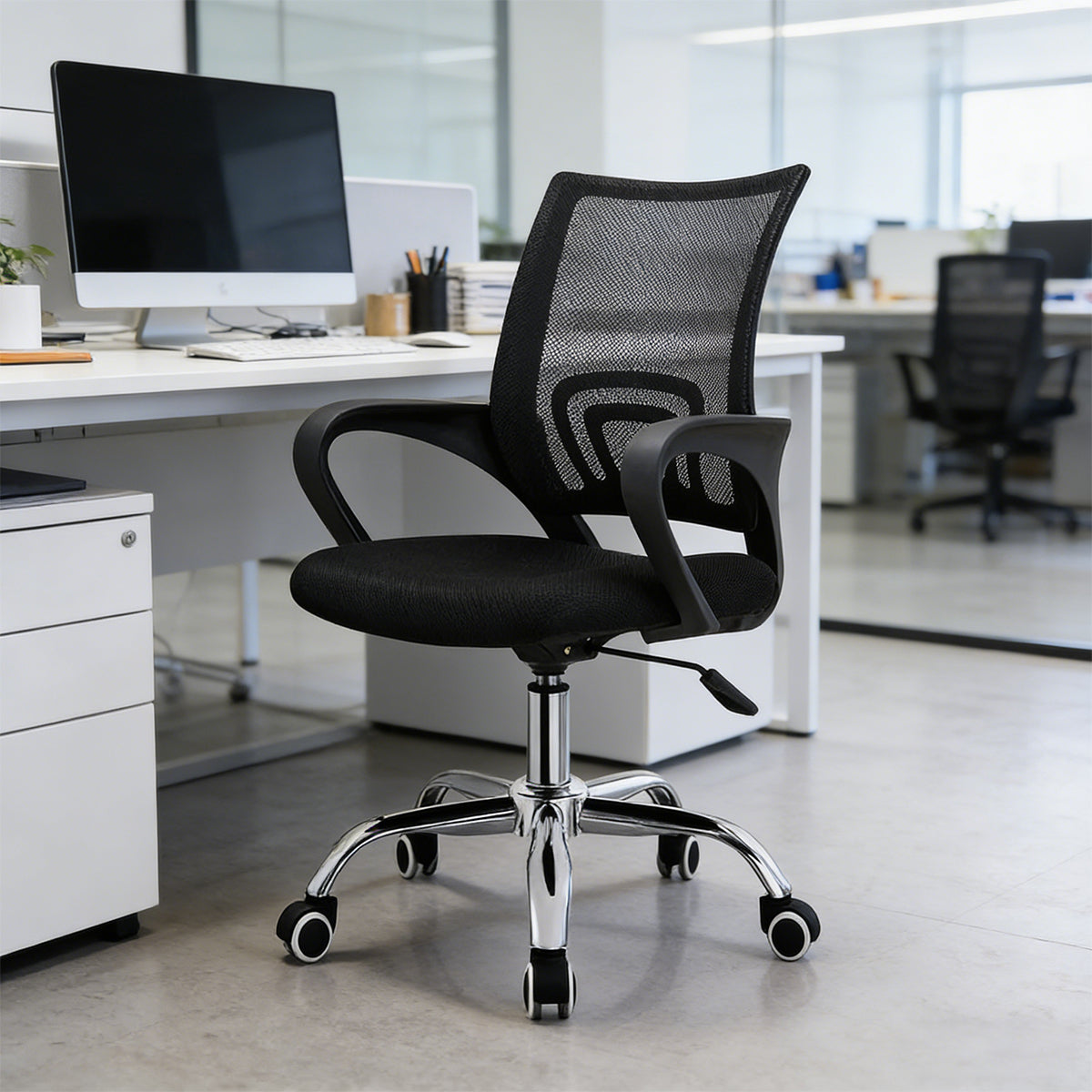 Ergonomic Mesh Office Chair with Lumbar Support, Recline & Swivel