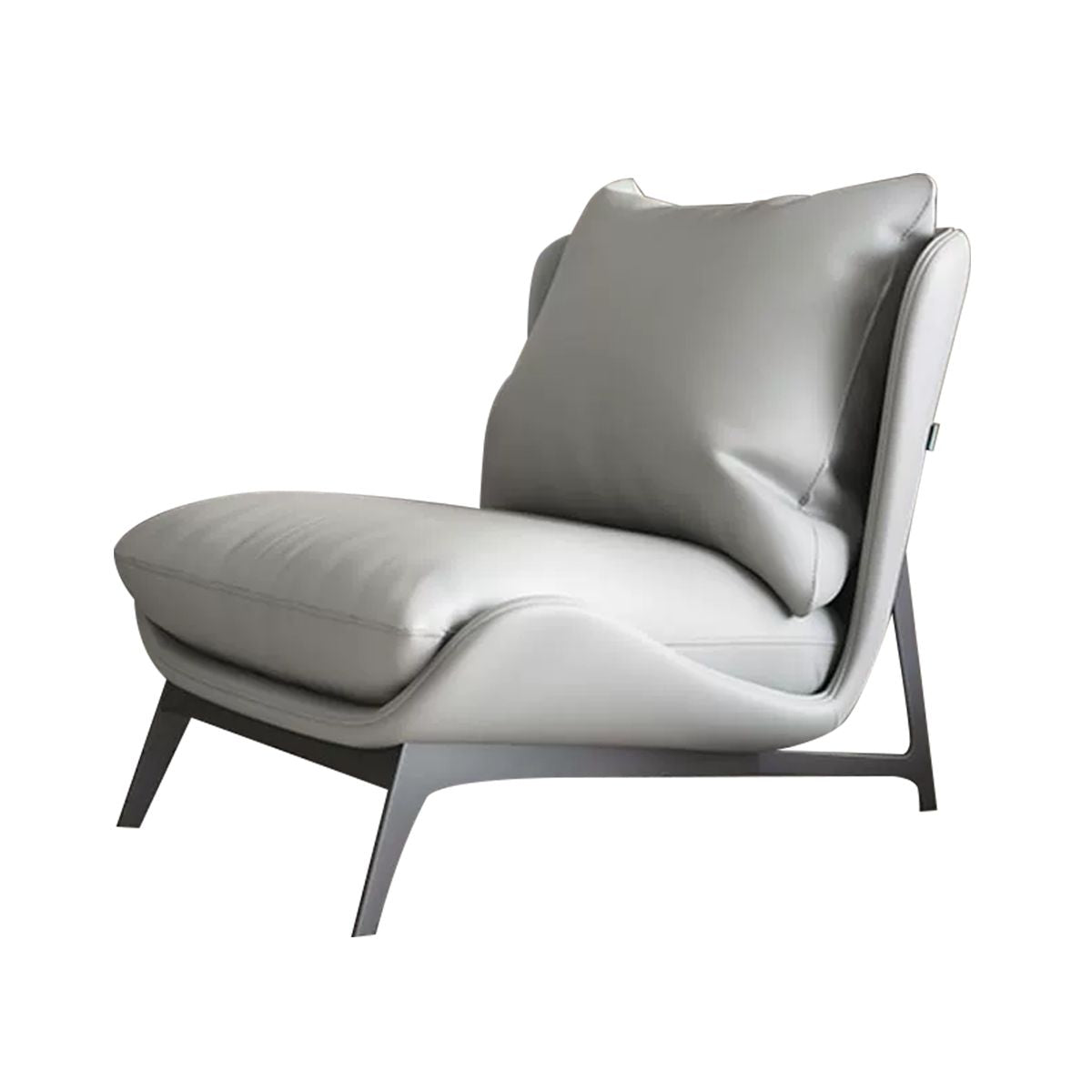 Italian-Style Accent Chair with Metal Legs