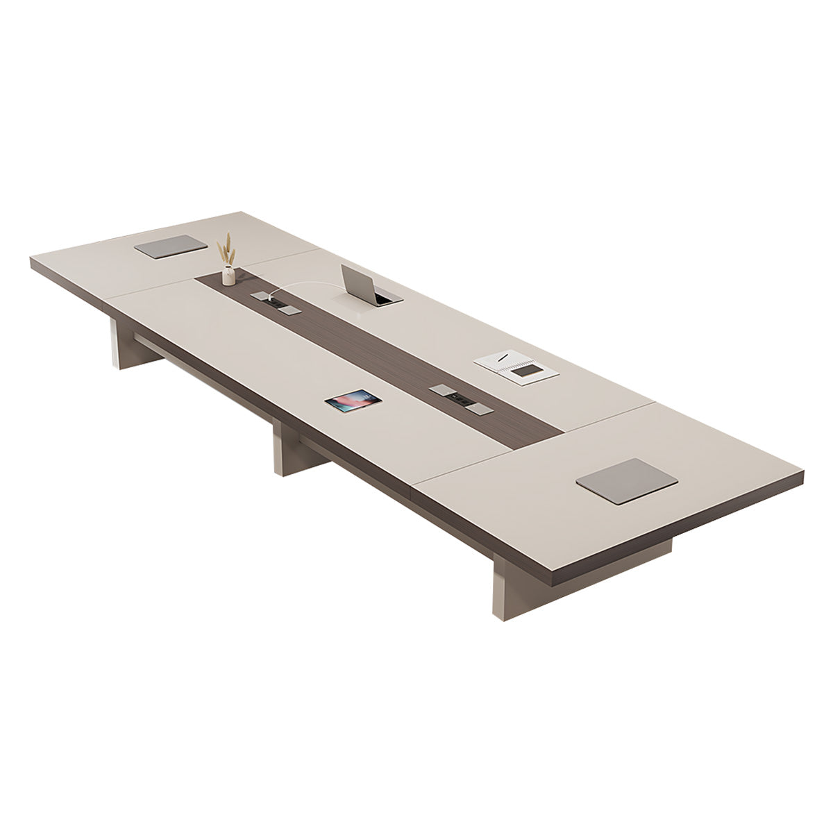 Modern Stylish Rectangular Conference Table with Power Outlets