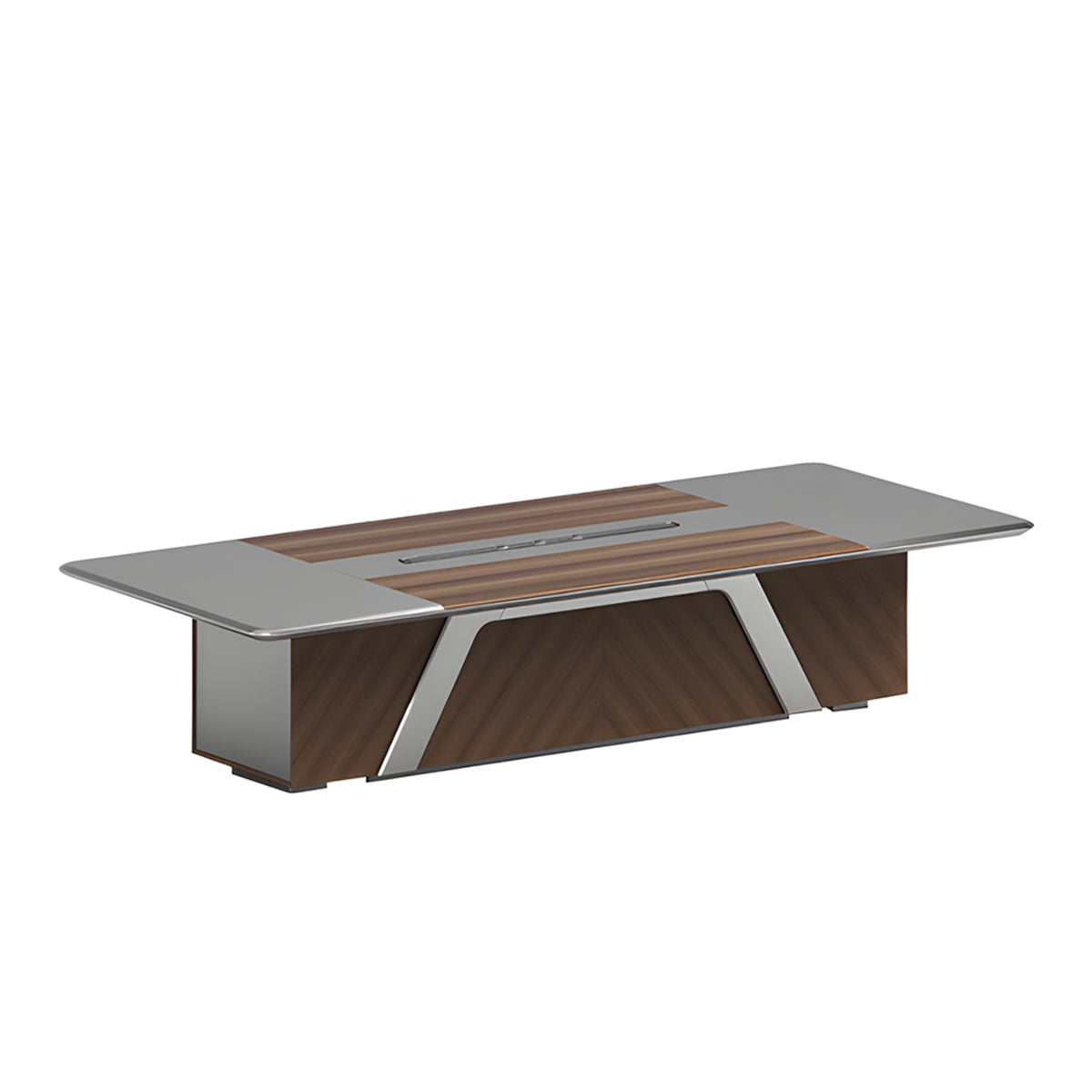 Robust Conference Table with Thick Top & Cable Management