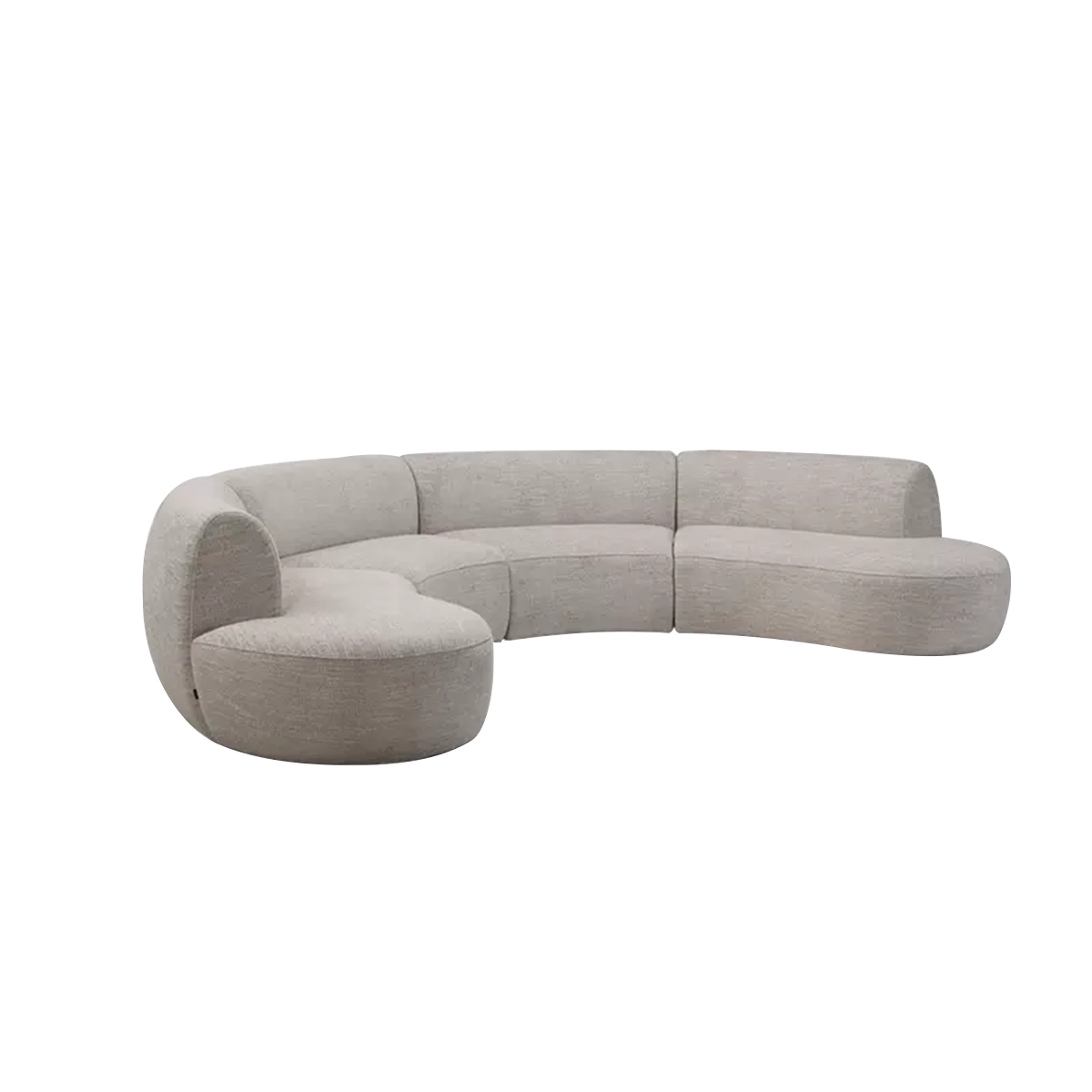 Wabi-Sabi Style Sectional Sofa with U-Shaped Design