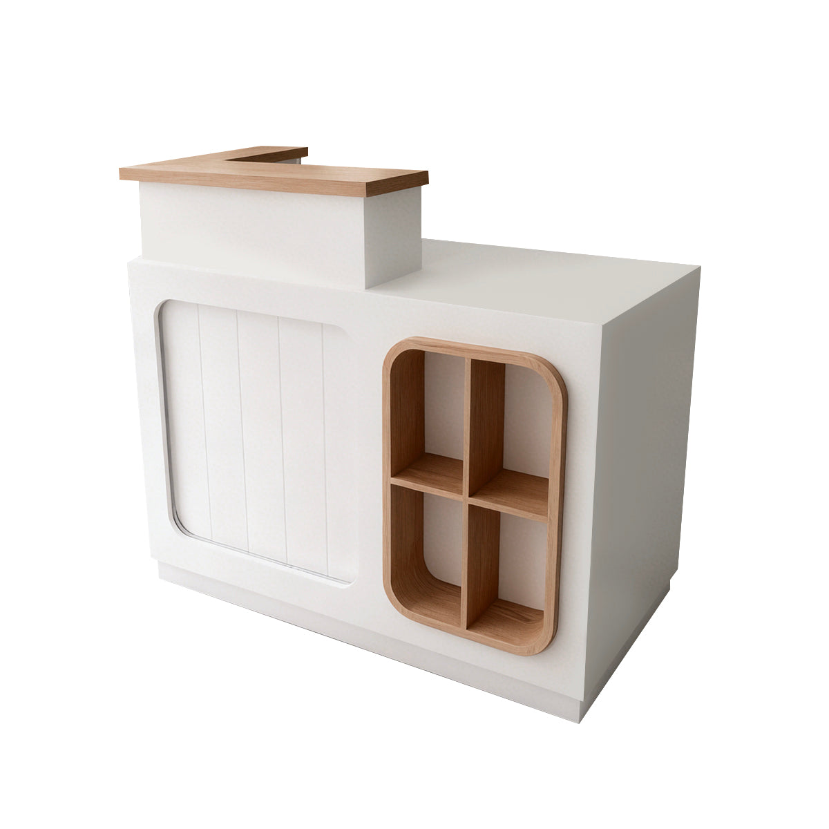 Customizable Corner Reception Desk With Light