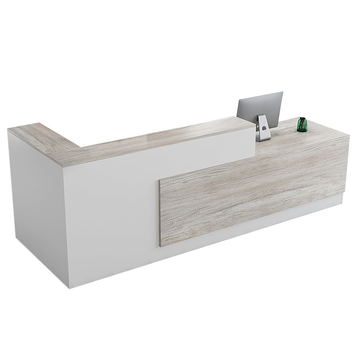 Modern Reception Desk with Two-tone Design