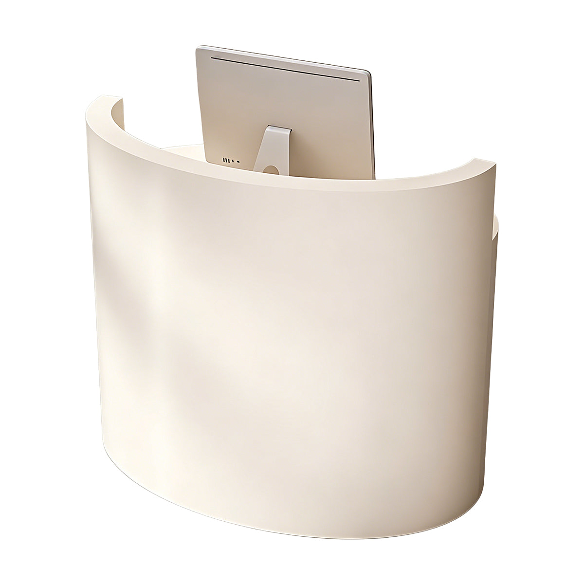 Modern Minimalist Reception Desk 24–94 in Wide with File Drawers, Transaction Counter & Steel Frame