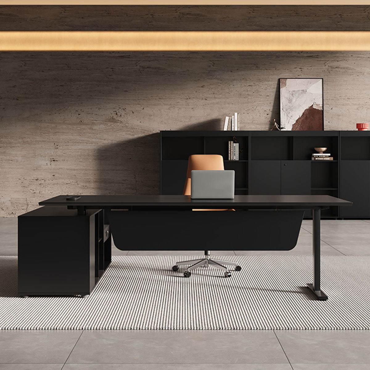 Italian-Style Standing Desk Eco-Friendly Adjustable Height Storage