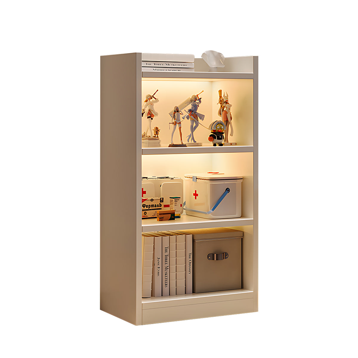 Contemporary Floor-Standing Bookshelf with Sturdy Space-Saving Design