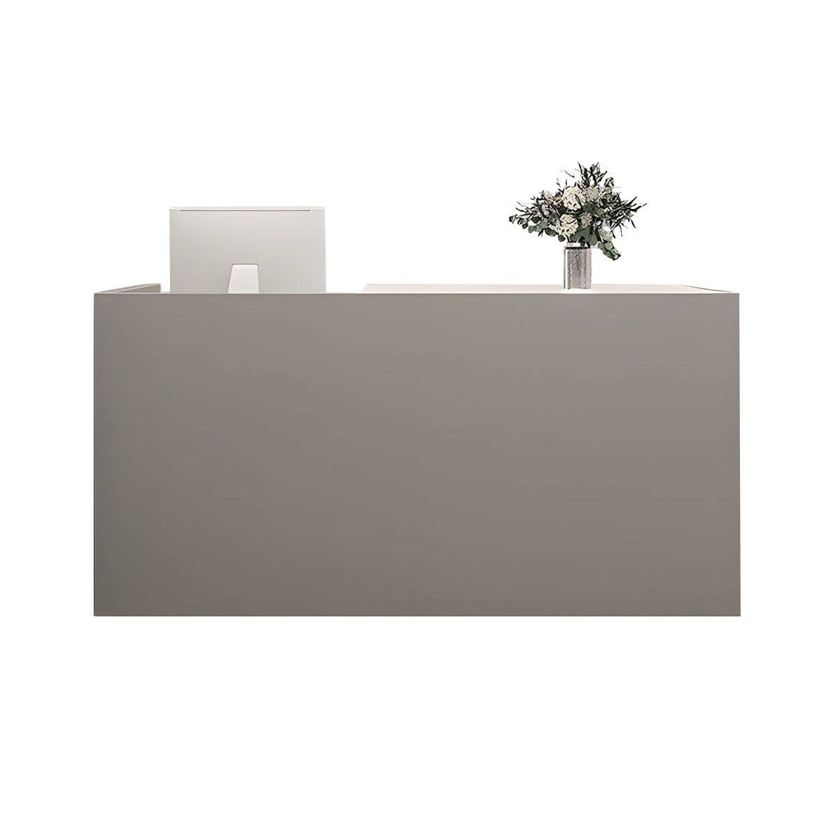 Modern Reception Desk Storage Drawers Keyboard Tray Custom Logo