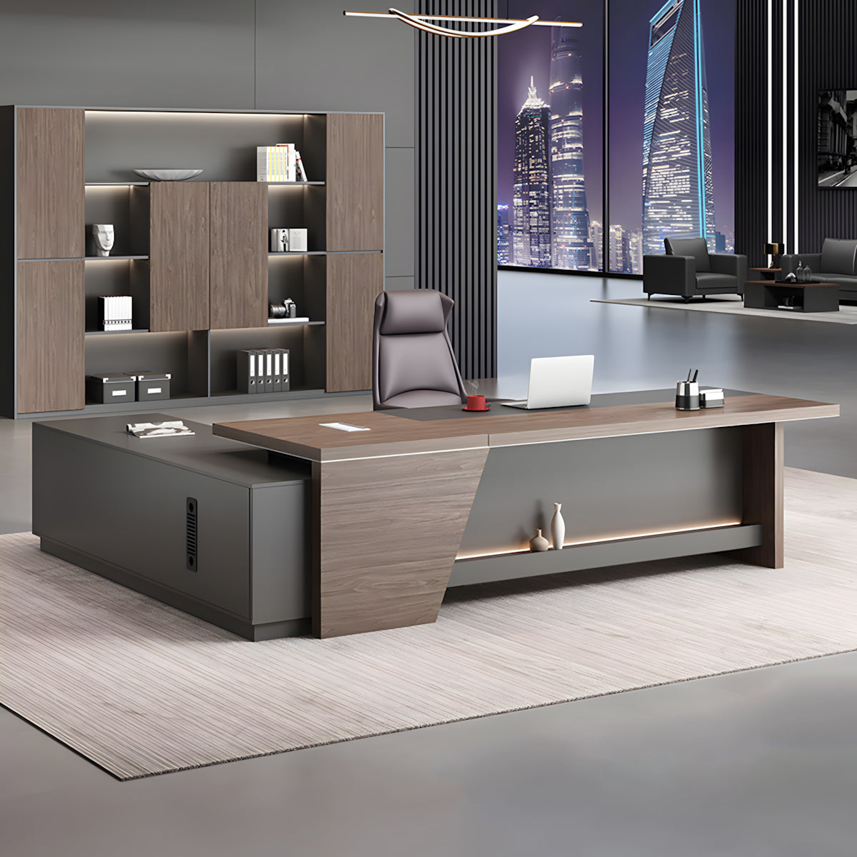 Executive Desk, main product view, for executive office workspace, modern executive office furniture