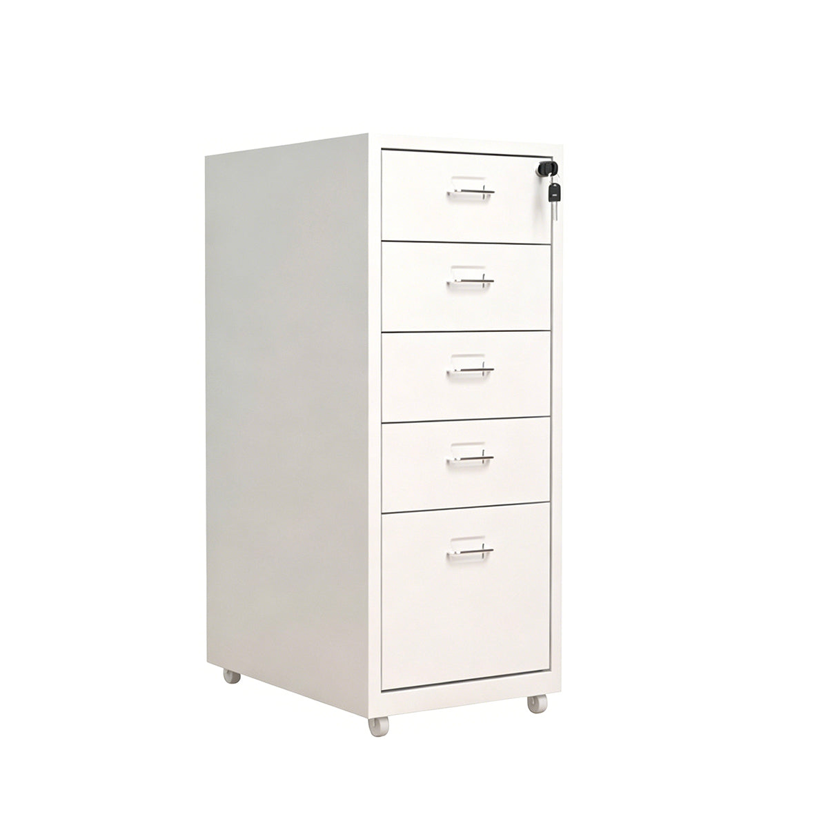 Metal Office Cabinet with Lockable Drawers for Files and Storage