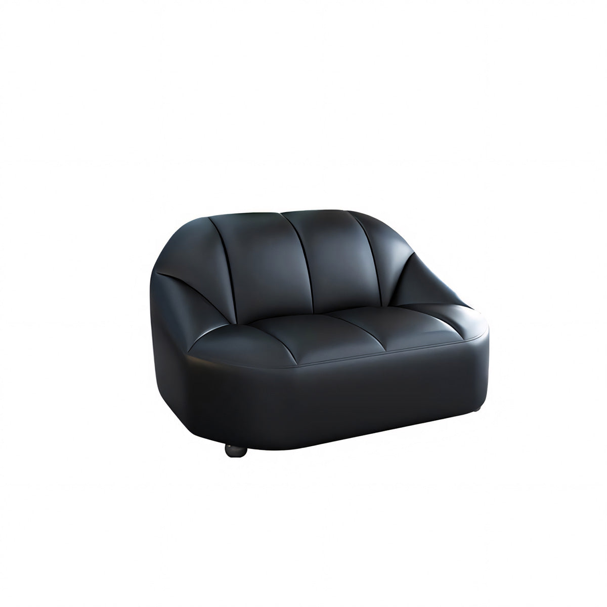 Minimalist and Elegant Office Sofa, Thickened Western Leather, Three Seater