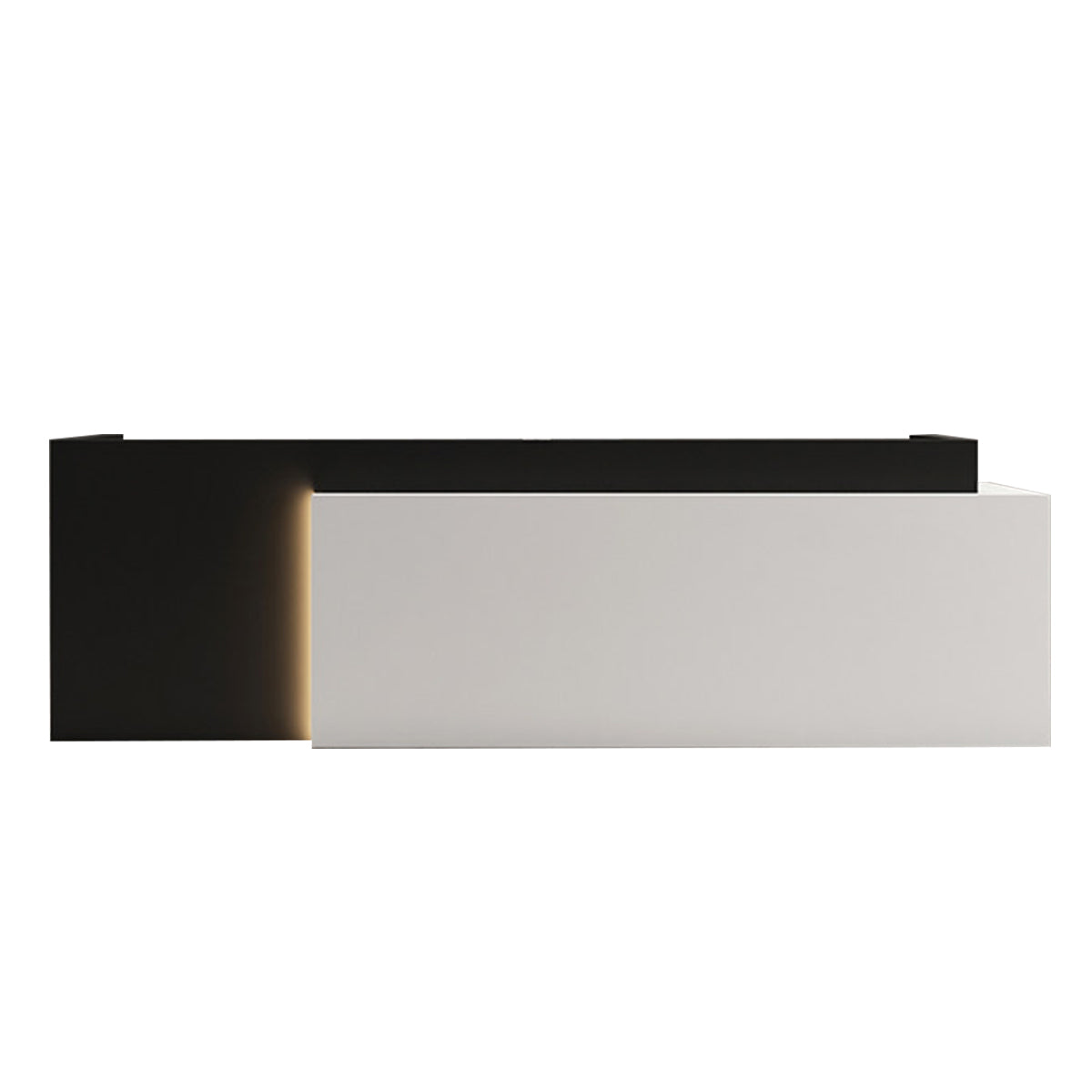 Modern Reception Desk with LED Accent Lighting, Custom Logo & Lockable Storage