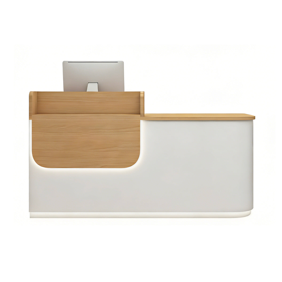 Modern Reception Desk with LED Strip for Office and Lobby Spaces