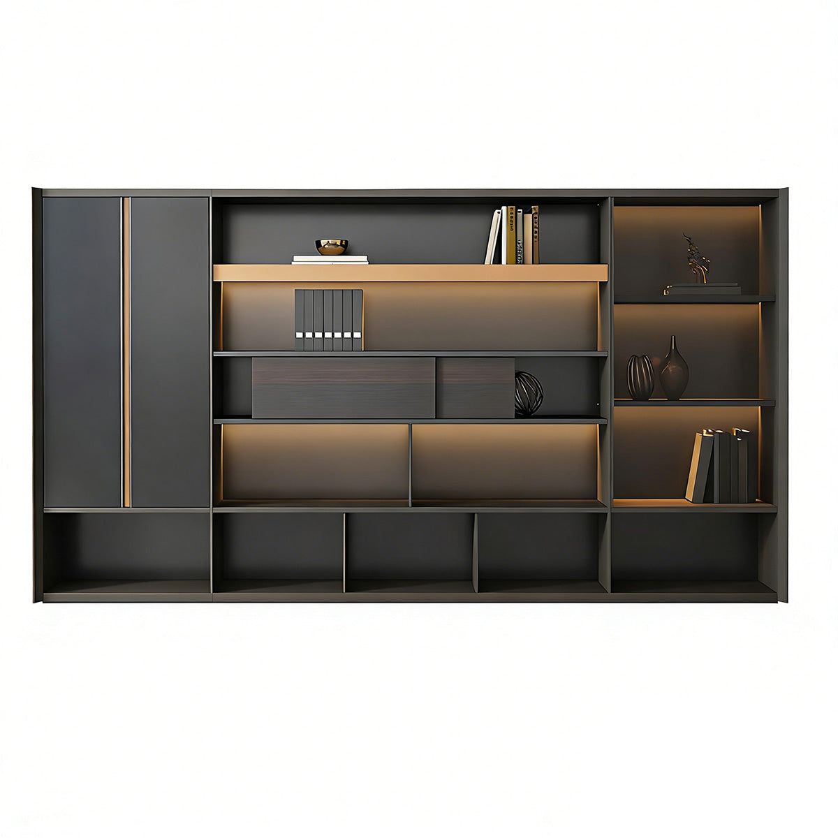 Luxury Executive Desk with Secure Storage Cabinet