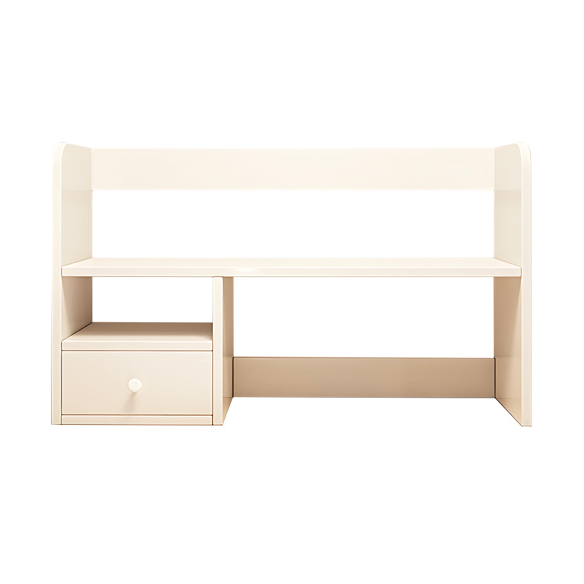 Modern Minimalist Engineered Wood Bookshelf with Open and Closed Storage