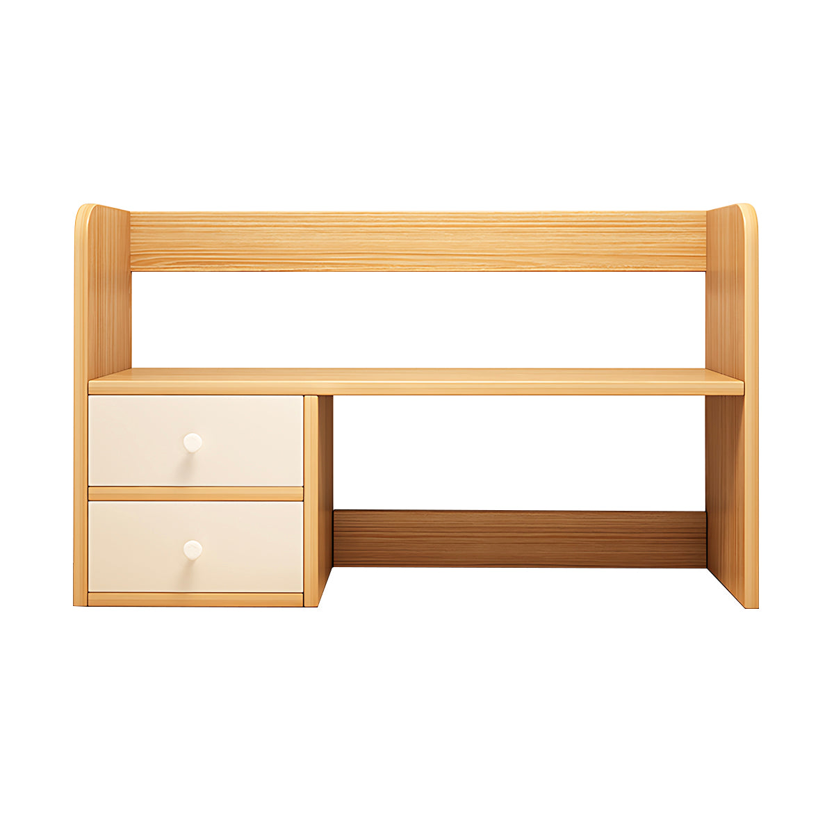 Modern Minimalist Engineered Wood Bookshelf with Open and Closed Storage