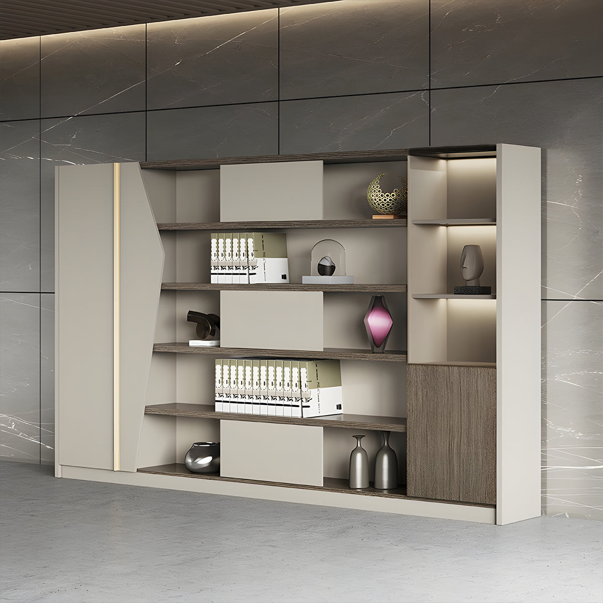 Stylish Storage Cabinet with Wardrobe & Compartments for Home & Office