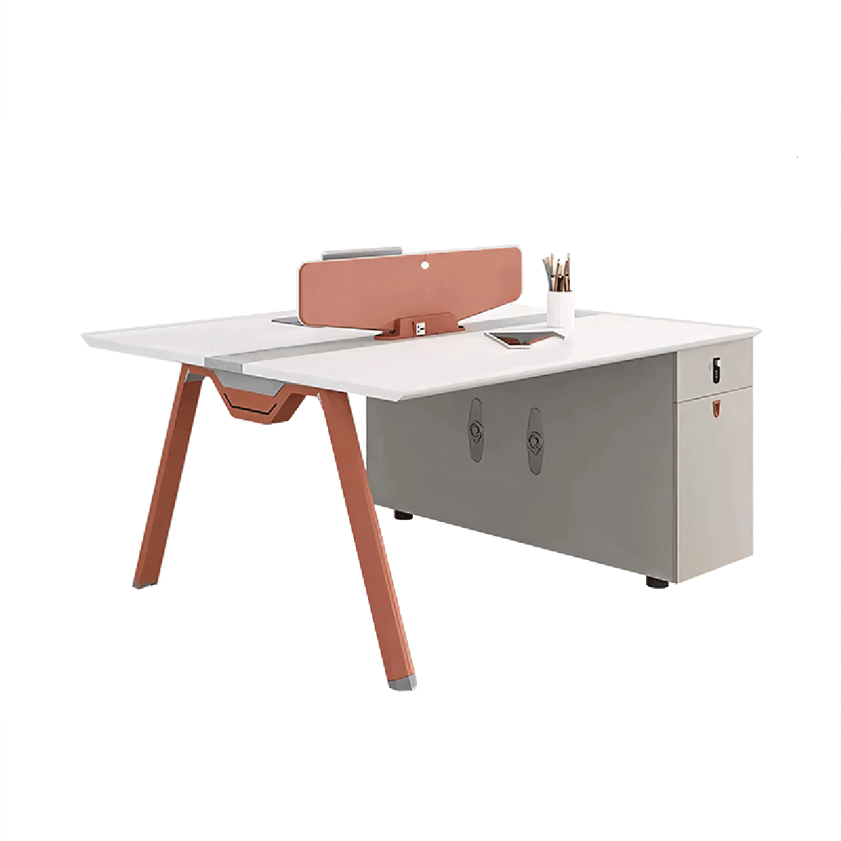 Modular Workstations & Desks-1, Two-person seat, L47" x W47" x H30", for executive office workspace, modern executive office furniture