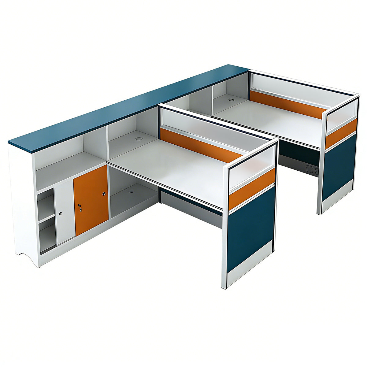 Contemporary, Stylish Multipurpose Employee Desk with Various Color Combinations