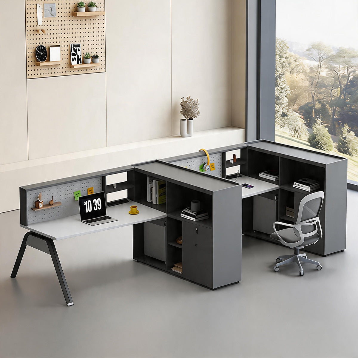 Office Desk, angled product view, for executive office workspace, modern executive office furniture