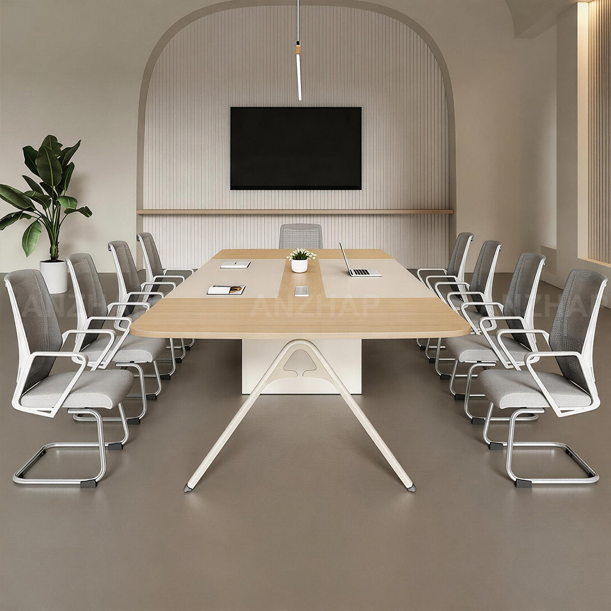 Conference Table, angled product view, for meeting room or boardroom, modern boardroom furniture