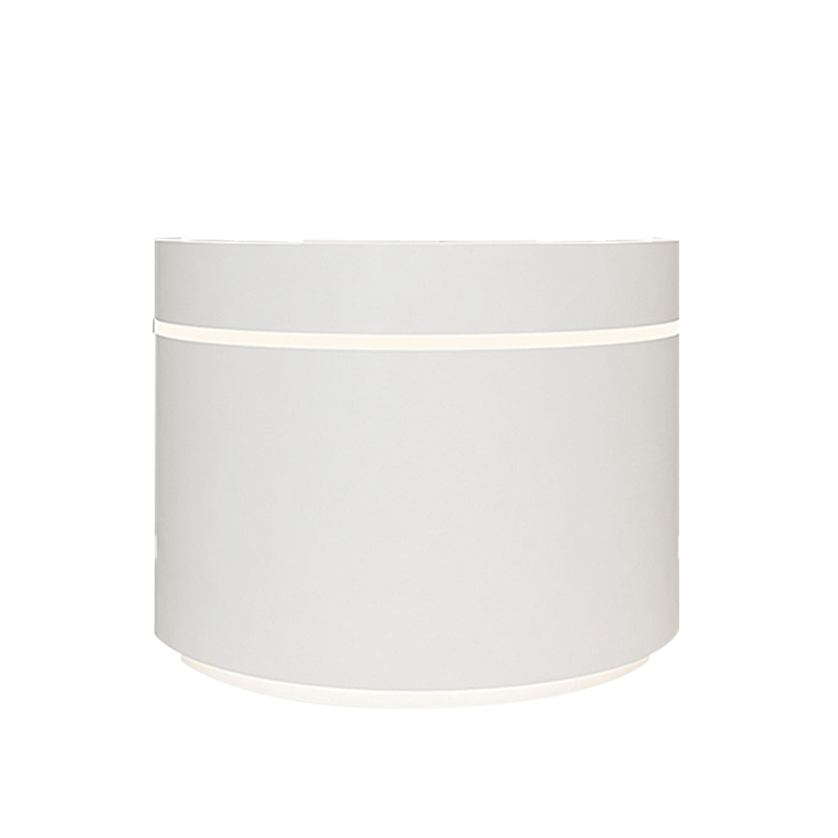 Modern White Reception Counter with LED Lights