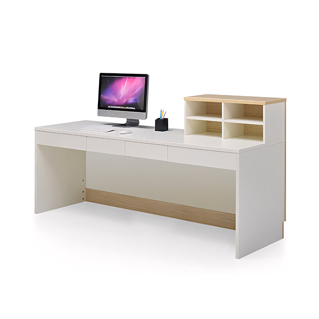 Rectangular Reception Desk With Open Shelves