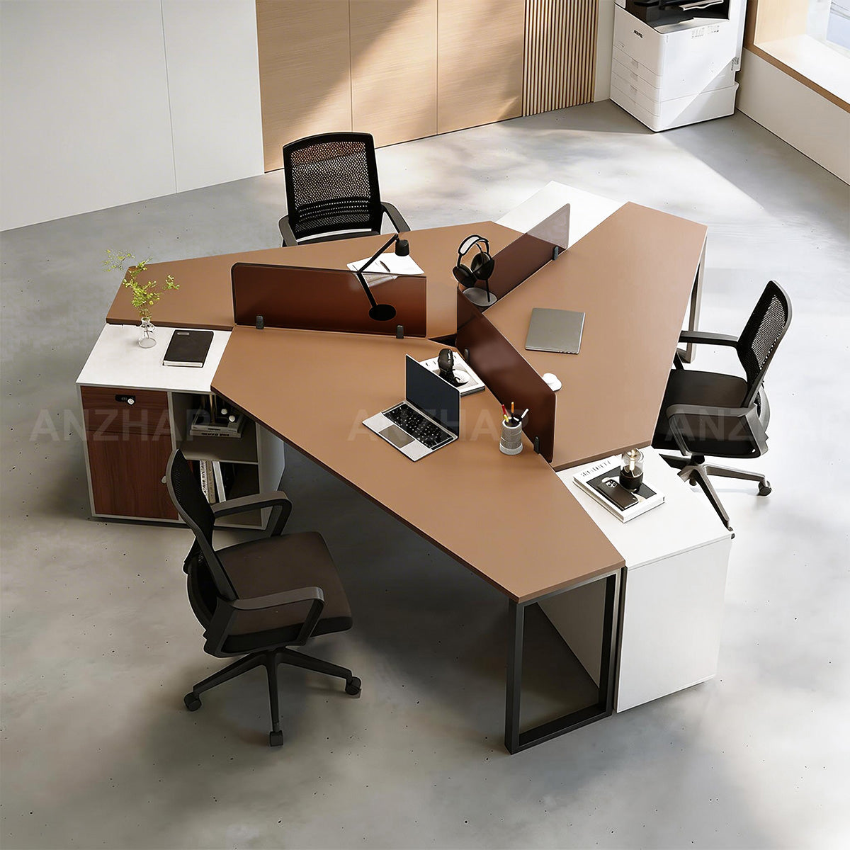 Office Desk, angled product view, for executive office workspace, modern executive office furniture