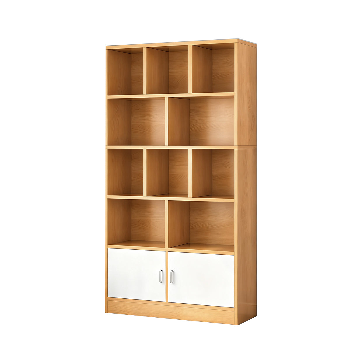 Minimalist Wooden Floor-Standing Bookshelf with Open Storage