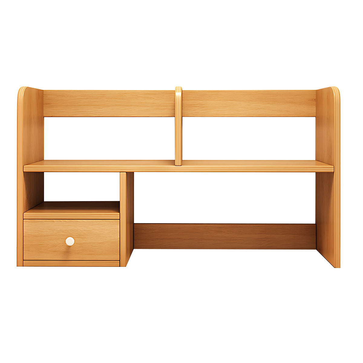 Modern Minimalist Engineered Wood Bookshelf with Open and Closed Storage