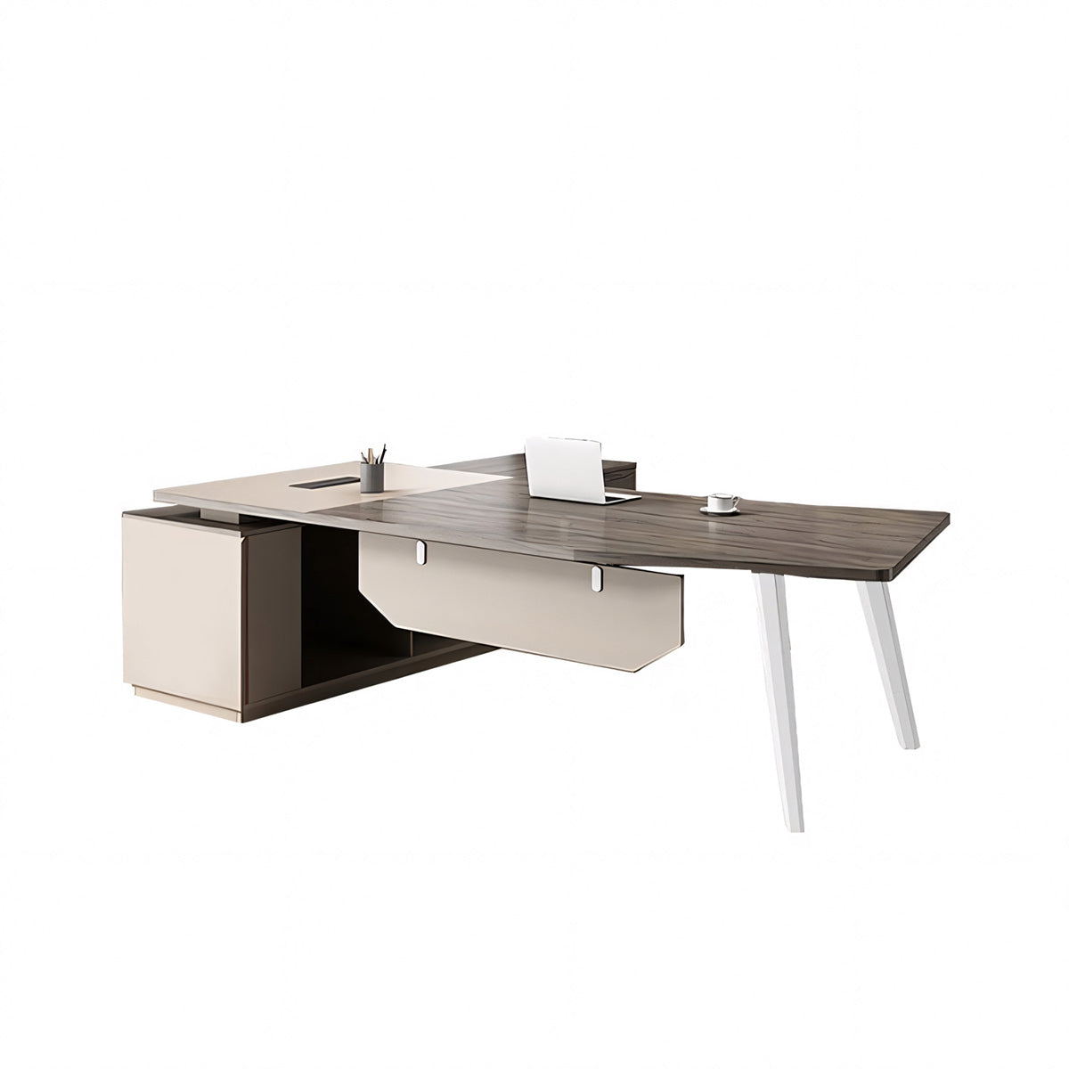 Modern Simple Plank Boss Desk Supervisor Office Table