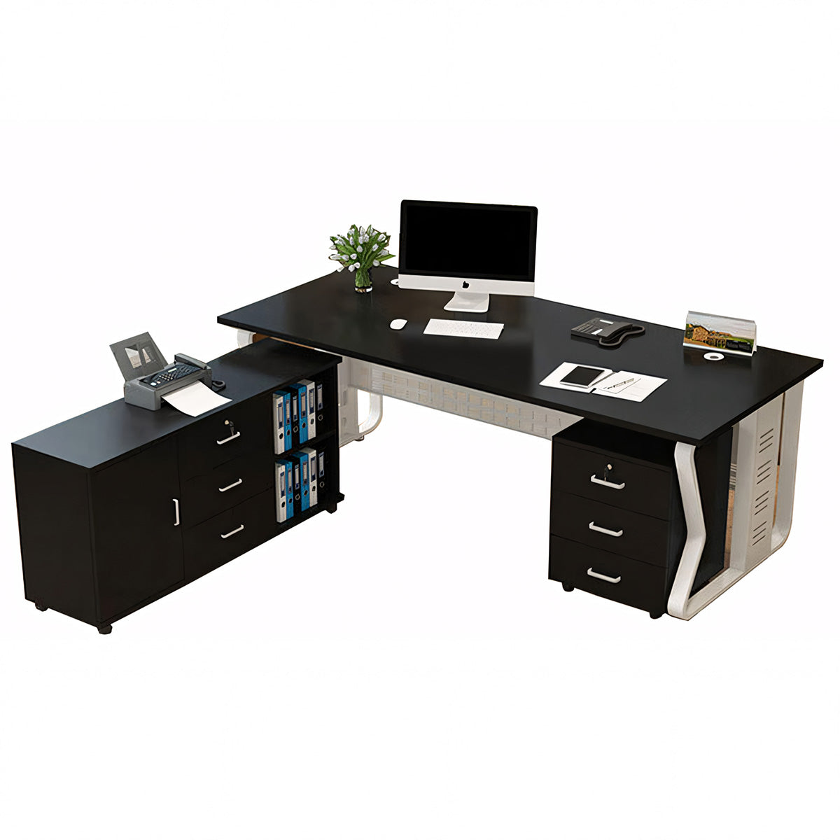 Minimalist Modern Solo Executive Office Desk