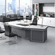 Modern Minimalist Curved Executive Desk