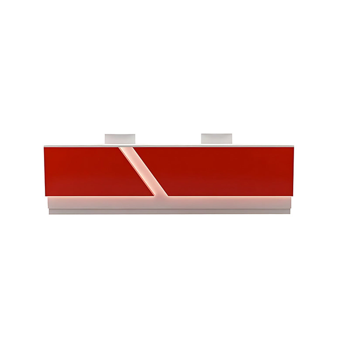 Reception Desk 39–87 in Wide with Ample Storage & Metal Base