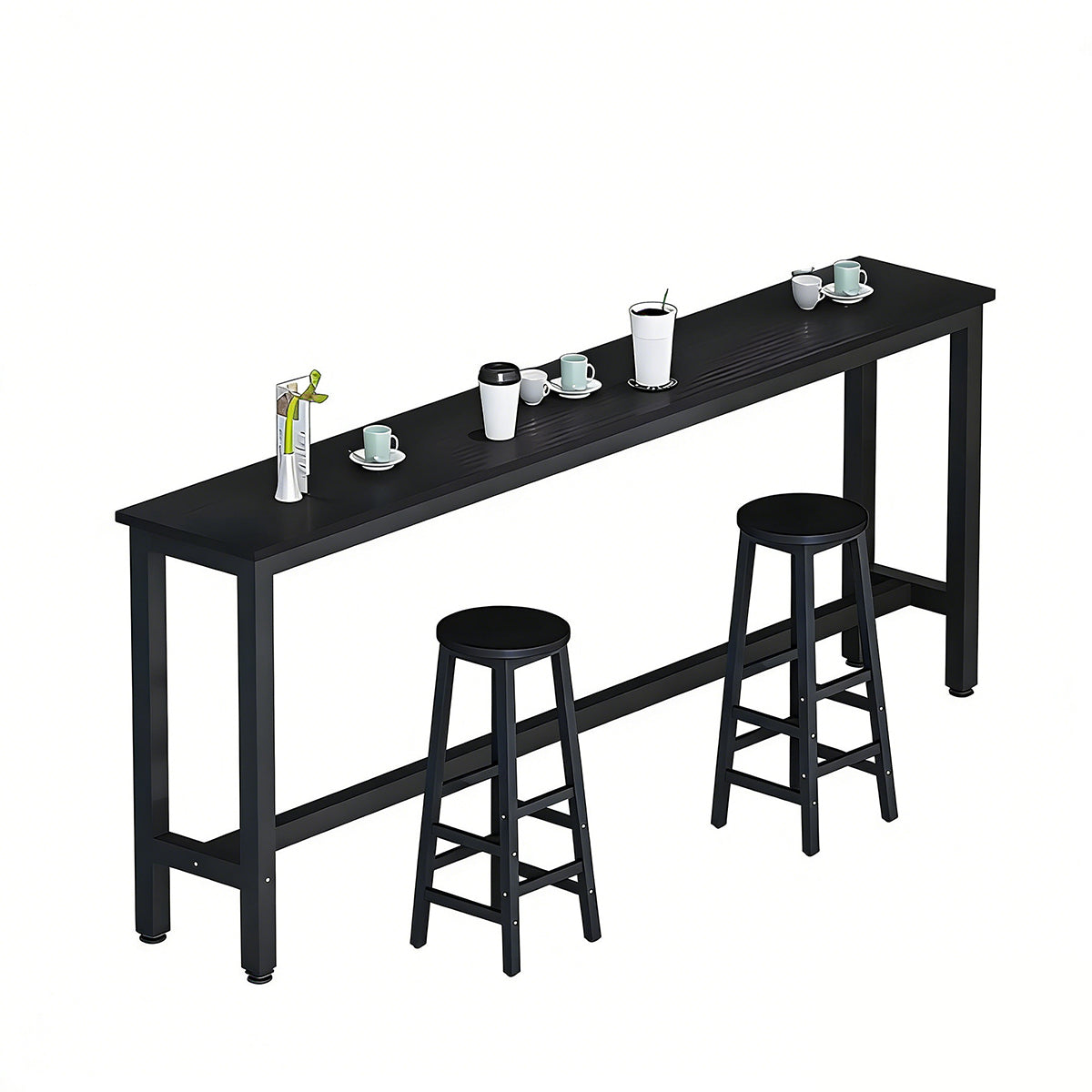 Solid Wood Bar Table Narrow Long Bar Top Table