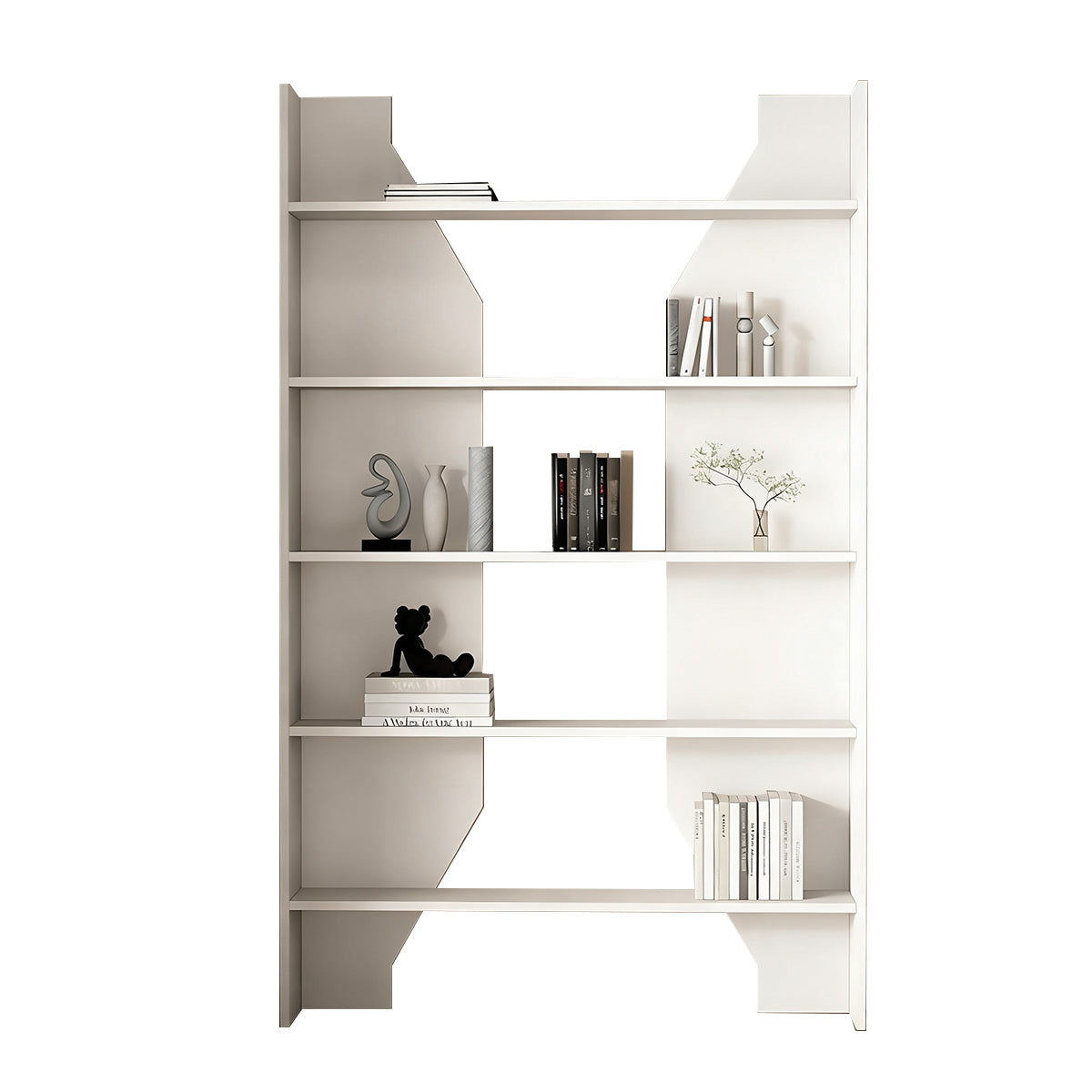 Solid Wood Bookshelf Multi-Layer Vertical Storage Eco-Friendly Durable