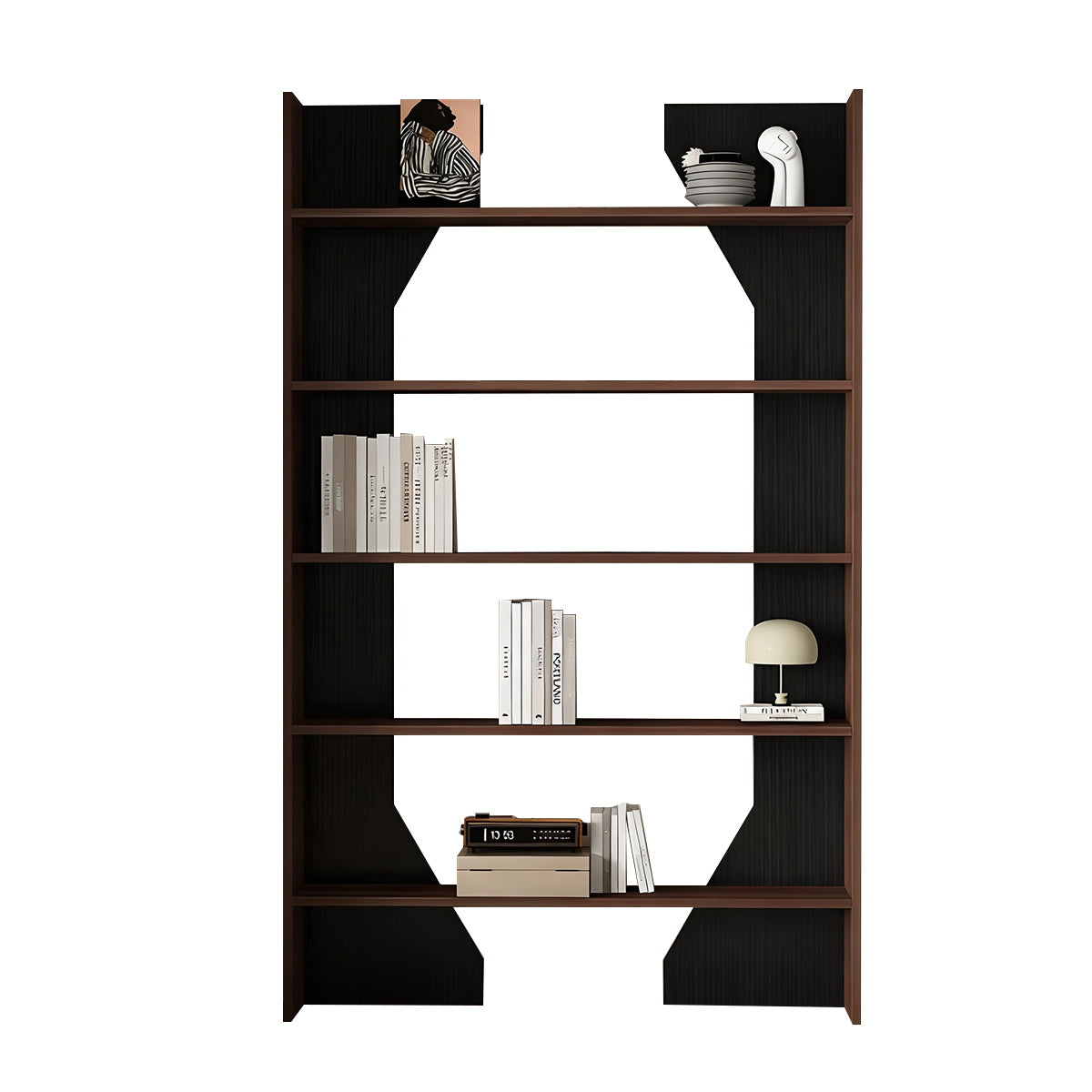Solid Wood Bookshelf Multi-Layer Vertical Storage Eco-Friendly Durable